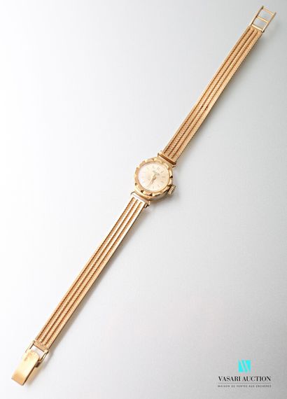 null Lacorda, montre bracelet de dame en or jaune 750 millièmes du milieu du XXème...