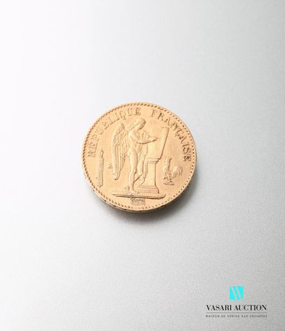 null Pièce en or, 20 francs, République française, Génie - 1878 A - d'après Augustin...