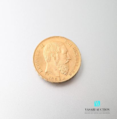 null Pièce en or de 20 francs Leopold II, 1882

Poids : 6,44 g