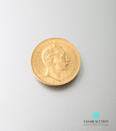 null Pièce en or de 20 mark, Wilhelm II, 1900

Poids : 7,96 g