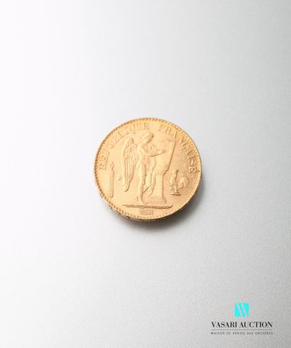 null Pièce en or, 20 francs, République française, Génie - 1897 A - d'après Augustin...