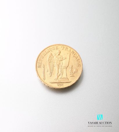 null Pièce en or, 20 francs, République française, Génie - 1877 A - d'après Augustin...