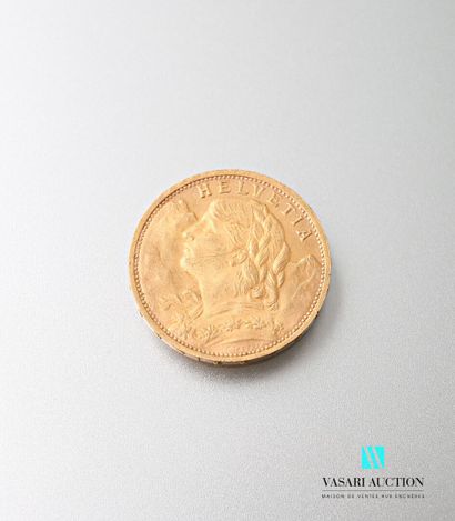 null 20 Swiss franc gold coin, Vreneli, 1927

weight : 6,44 g