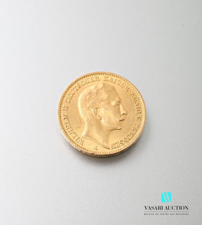 null 20 mark gold coin, Wilhelm II, 1912

weight: 7,95 g