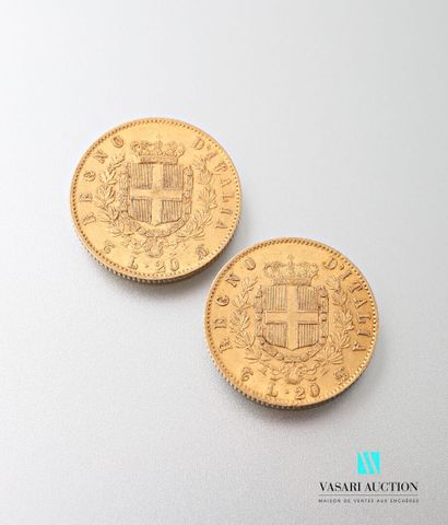 null Deux pièces en or de 20 lire, Vittorio Emanuele II, 1865

Poids : 12,88 g