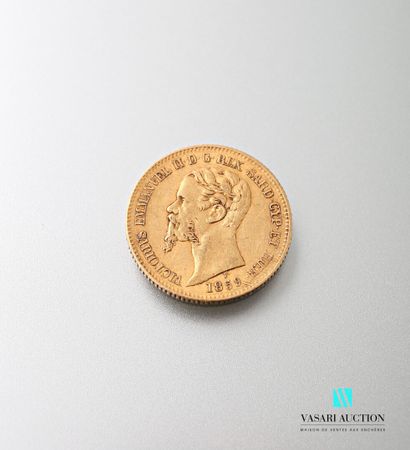 null Pièce en or de 20 lire, Victor Emmanuel II, 1859

Poids : 6,44 g