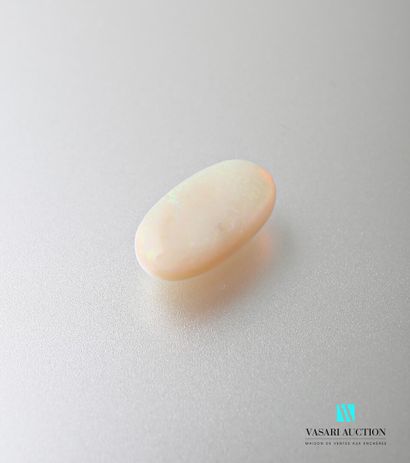 An oval opal on paper 3.38 carats