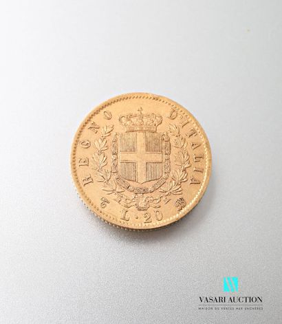 null 20 lira gold coin, Vittorio Emanuele II, 1868

Weight : 6,42 g
