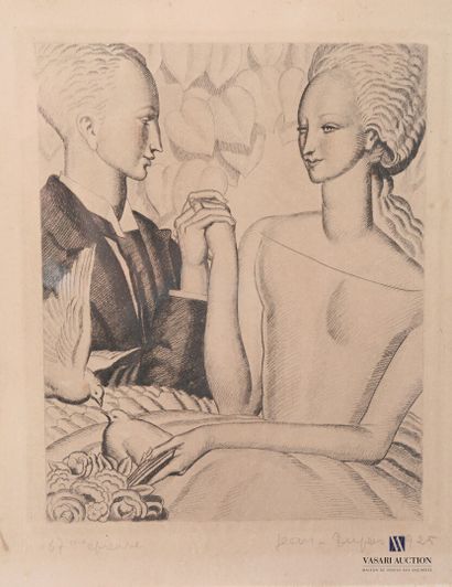 null DUPAS Jean (1882-1964)

Couple with swallows

Engraving in black

signed in...