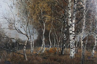 null STÄBLI Adolf (1842-1901)

Forest of Birches

Oil on canvas pasted on panel

Signed...