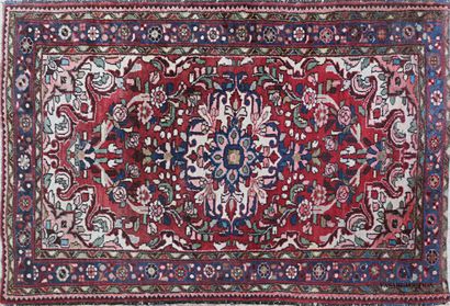 null Hamadan carpet (cotton warp and weft, wool pile), Northwest Persia, circa 1930-1940

The...