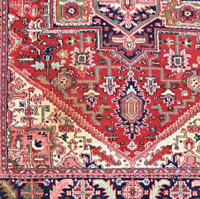 null Heriz carpet (cotton warp and weft, wool pile), Northwest Persia, ca. 1920-1930

3.14...