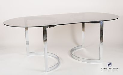 null TABACOFF Boris (1927-1985)

Table de salle à manger, le plateau en verre fumé...