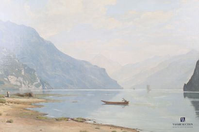 null ROBINET Paul Gustave I (1845 - 1932)

Barque au milieu du lac 

Huile sur toile...