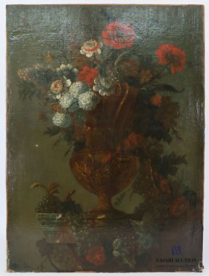 null BELLENGÉ Michel Bruno (c.1726-1793), Attribué à 

Bouquet de fleurs aux anémones,...