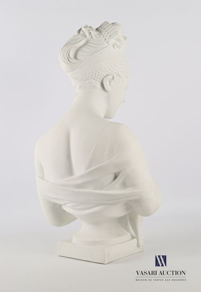 null HOUDON Jean-Antoine (1741-1828), after

Bust of Juliette Récamier

Biscuit

Signed...