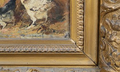 null VAN COPPENOLLE Edmond (c.1843/46-1915) 

Scene of a henhouse

Oil on panel

22...