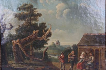 null GAUTHIER P. (XIXème siècle) 

Les promeneurs et le moulin

Huile sur toile

Signée...