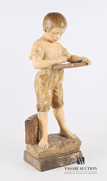 null GOLDSCHEIDER Friedrich (1845-1897)

Schoolboy with slate

Polychrome terracotta

Stamps...