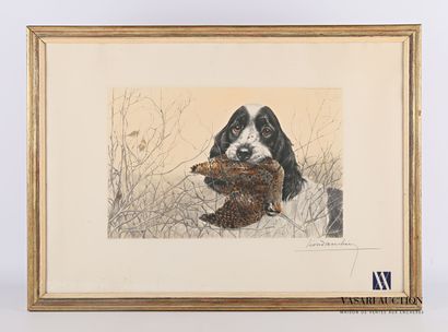 null DANCHIN Léon (1887 - 1938), after

Pointer holding a woodcock in its mouth 

Etching...