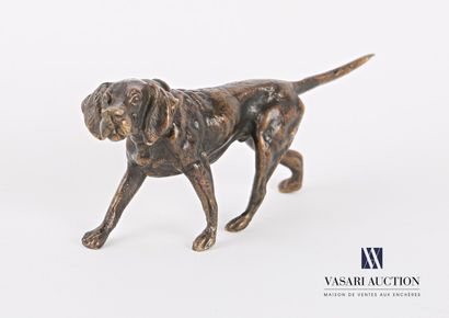 null Bronze subject representing a hunting dog at rest

Height : 4 cm 4 cm - Length...