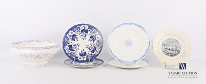 null BORDEAUX - Jules Vieillard Manufacture of 

Pair of fine earthenware plates,...