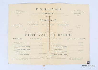 null Programme du Gala Militaire du samdi 11 février 1933 au Grand théâtre sur papier,...