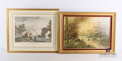 null HENRION (19th century)

Women by the river

Oil on canvas

Signed lower right

(damage...