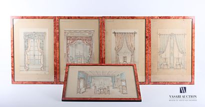 null AUBENET & DONS - CHOPIN Félix after

Set of five enhanced plates depicting interiors...