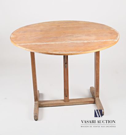 null Harvesting table in natural wood, the round tray with rocker, the frame has...