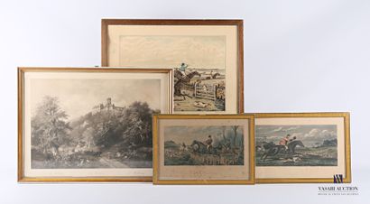 null Lot of four framed pieces including: 

Sheldon Williams, after

The Find "Forrid...