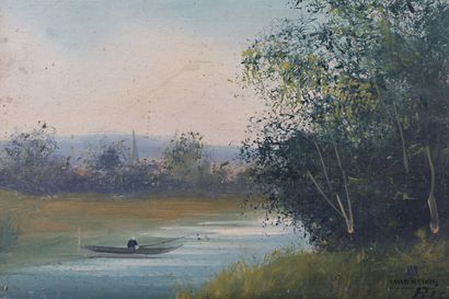 null RIC (début XXème siècle)

Femme au bord du lac - La barque sur l'étang

Deux...