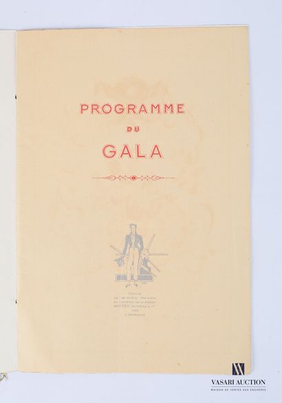 null Programme du Gala Militaire du samdi 11 février 1933 au Grand théâtre sur papier,...