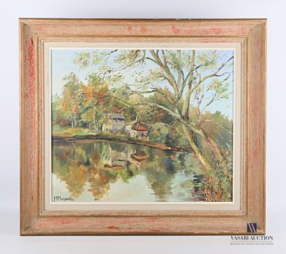 null HUYARD H (20th century)

House on the edge of a pond in autumn

Oil on canvas

Signed...