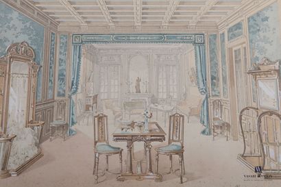 null AUBENET & DONS - CHOPIN Félix after

Set of five enhanced plates depicting interiors...