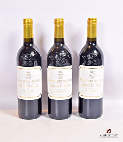 null 3 bouteilles	Château PICHON LALANDE	Pauillac GCC	2007

	Et.: 1 impeccable, 2...