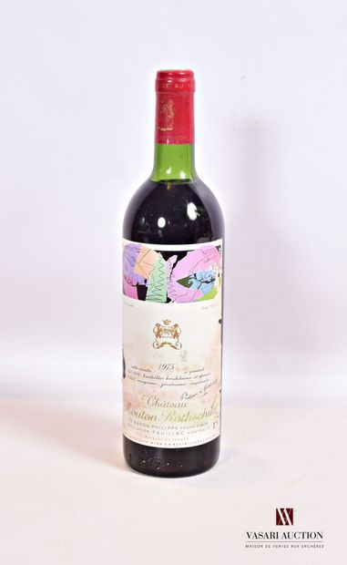 null 1 bouteille	Château MOUTON ROTHSCHILD	Pauillac 1er GCC	1975

	Et. d'Andy Warhol,...