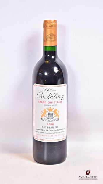 null 1 bouteille	Château COS LABORY	St Estèphe GCC	1996

	Et. un peu tachée. N :...