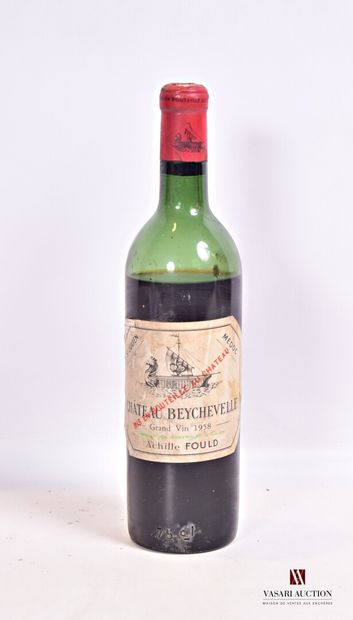 null 1 bouteille	Château BEYCHEVELLE	St Julien GCC	1958

	Et. tachée. N : bas épaule...