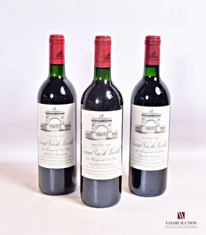 null 3 bouteilles	Château LÉOVILLE LAS CASES	St Julien GCC	1991

	Et. un peu tachées....