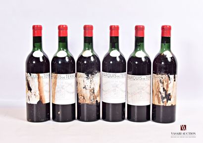 null 6 bouteilles	Château MARQUIS DE TERME	Margaux 	1964

	Et.: plus ou moins tachées...