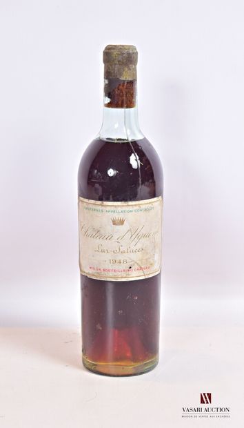 null 1 bouteille	Château d'YQUEM	1er Cru Sup Sauternes	1948

	Et. fanée et tachée...