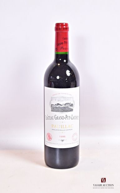 null 1 bouteille	Château GRAND PUY LACOSTE	Pauillac GCC	1996

	Présentation et niveau,...