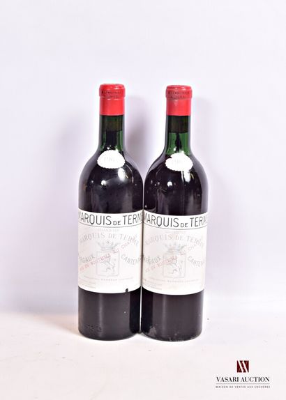 null 2 bouteilles	Château MARQUIS DE TERME	Margaux 	1964

	Et. légèrement tachées...