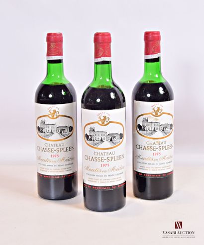 null 3 bouteilles	Château CHASSE SPLEEN	Moulis	1975

	Et.: 2 impeccables, 1 un peu...