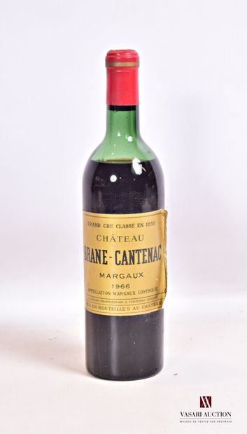 null 1 bouteille	Château BRANE CANTENAC	Margaux GCC	1966

	Et. écornée sur 1 côté,...