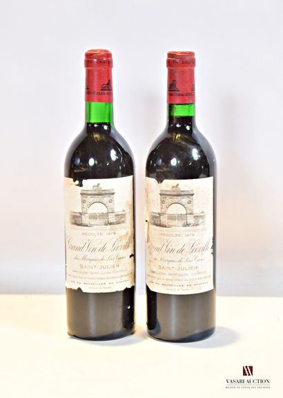 null 2 bouteilles	Château LÉOVILLE LAS CASES	St Julien GCC	1979

	Et. fanées et tachées...
