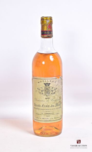 null 1 bouteille	DOMAINE DE CRABITAN	Ste Croix du Mont	1976

	Et. fanée et tachée...