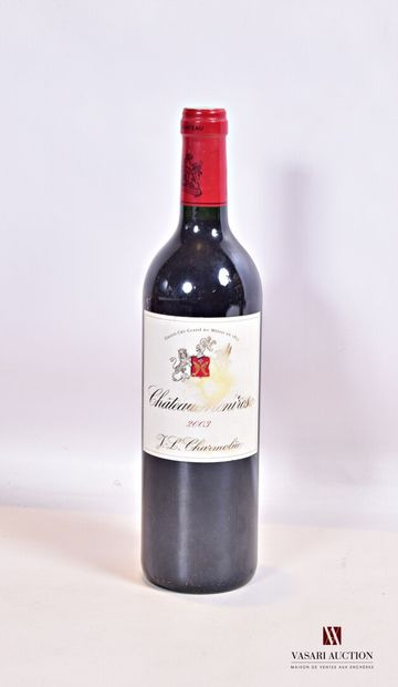 null 1 bouteille	Château MONTROSE	St Estèphe GCC	2003

	Et. tachée. N : mi/bas g...