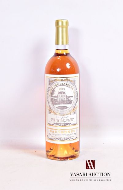 null 1 bouteille	Château DE MYRAT	Sauternes GCC	2001

	Et. excellente. N : bas g...